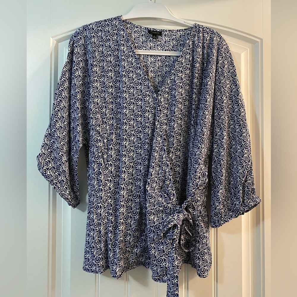 Talbots Side Tie Blouse
